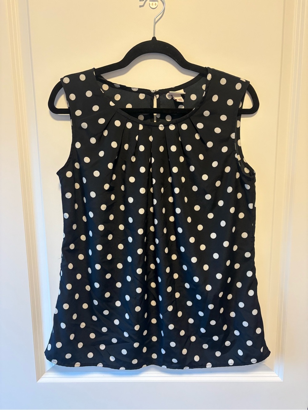 Merona Black and White Polka Dot Sleeveless Blouse